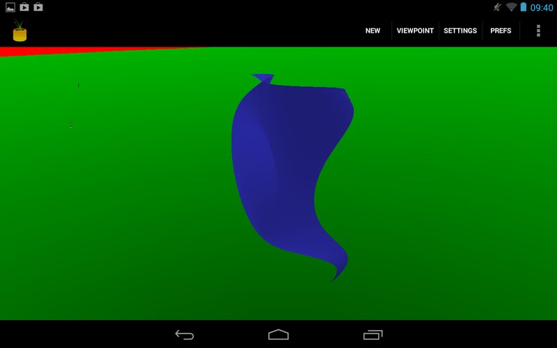 A flat grid bent into waves by a vertex shader.